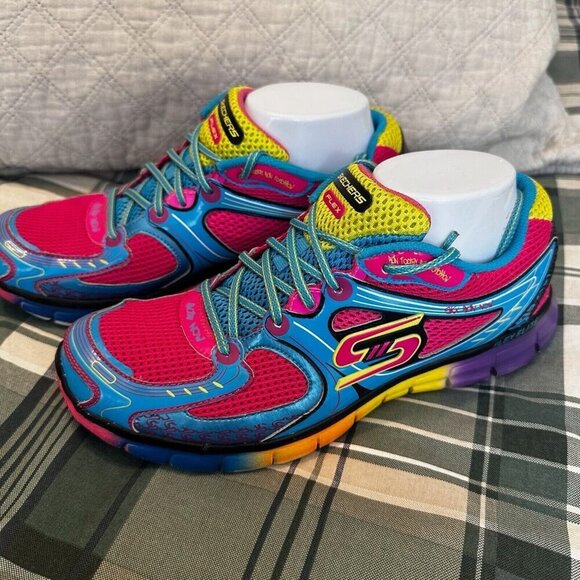 Skechers Sneakers Women 10 Multicolor Flex Elite SKX Run Now Retro Running Shoes - Picture 3 of 7